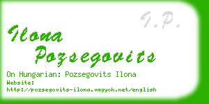 ilona pozsegovits business card